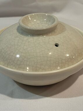 Ginpo white Japanese ceramic rice cooker